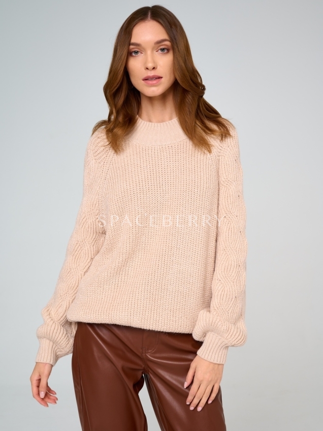 Женский вязаный свитер оверсайз, джемпер