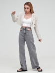 Женские классические широкие джинсы клеш