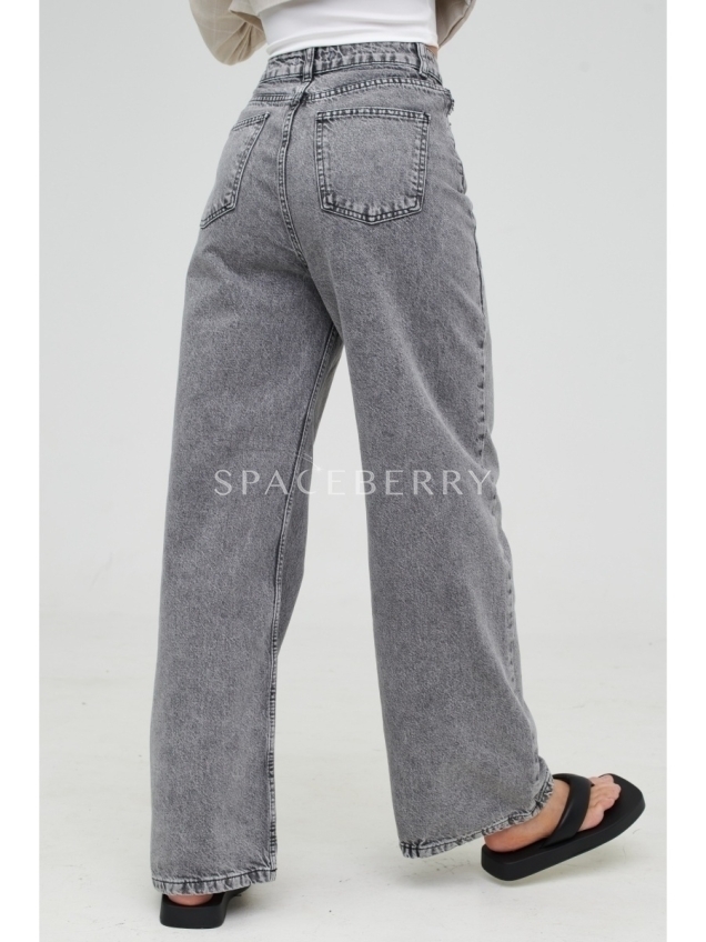 Женские классические широкие джинсы клеш